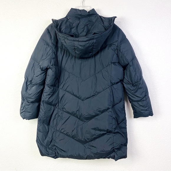 Lands End Black Down Filled Hooded Puffer Jacket Size XL 18/20 - Picture 2 of 5